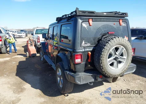 2019 Jeep Wrangler Unlimited Sahara 4X4 z USA, uszkodzony, nr VIN 1C4HJXEN5KW624843